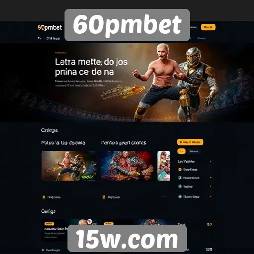 Análise da interface do usuário do site 60pmbet